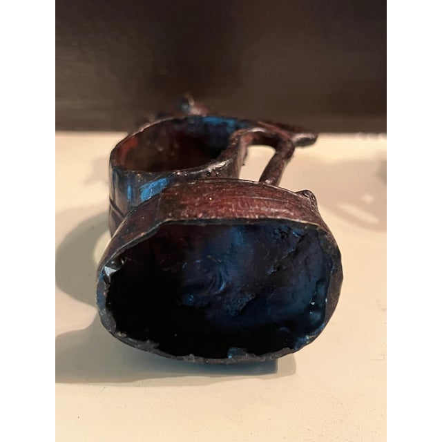 2000 - 2009 Set of 6 African Art Bronze Sitting Sculptures Napkin or Place Card Holders For Sale - Image 5 of 6