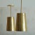 Mid 20th Century Vintage Brass Pendant Light with Perforated Trim For Sale - Image 5 of 11