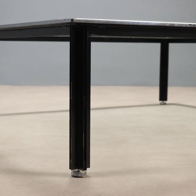 Fasce Cromate Coffee Table in Glass and Steel by Luigi Caccia Dominioni for Azucena, 1970s For Sale - Image 5 of 9