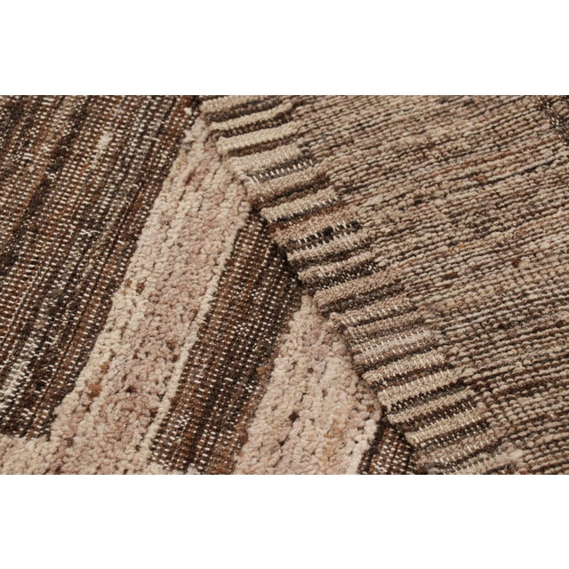 Textile Rug & Kilim’s Moroccan Style Rug in Beige-Brown With Geometric Patterns For Sale - Image 7 of 7