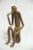 Large Seated Monkey with Single Handed Corn Vintage African Bronze Sculpture For Sale - Image 9 of 10