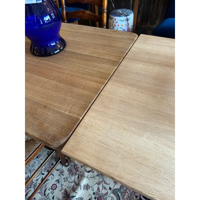 Henning Kjaernult Style White Oak Danish Trestle Dining Table With Breadboards For Sale - Image 16 of 16