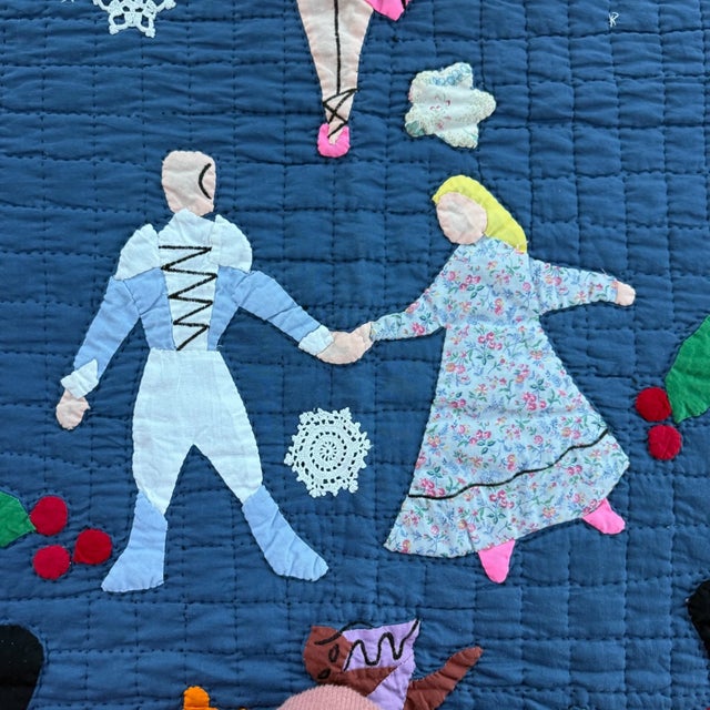 Handmade Nutcracker Ballet Appliqué Quilt Wall Hanging For Sale In New York - Image 6 of 8