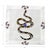 Thistle And Snake Cotton Sateen Cocktail Napkins in Blue White, Set of 4 For Sale - Image 4 of 6