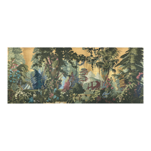 Gold Leaf Tropical Paradise Hand-Painted Panoramic Wallpaper