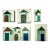 Encaustic Collage Installation by Gina Cochran "Tiny Dwellings" Series - Seaside - Set of 5 For Sale