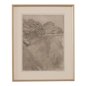 Early 20th Century Framed Pen & Pencil Drawing by M.T. Brown