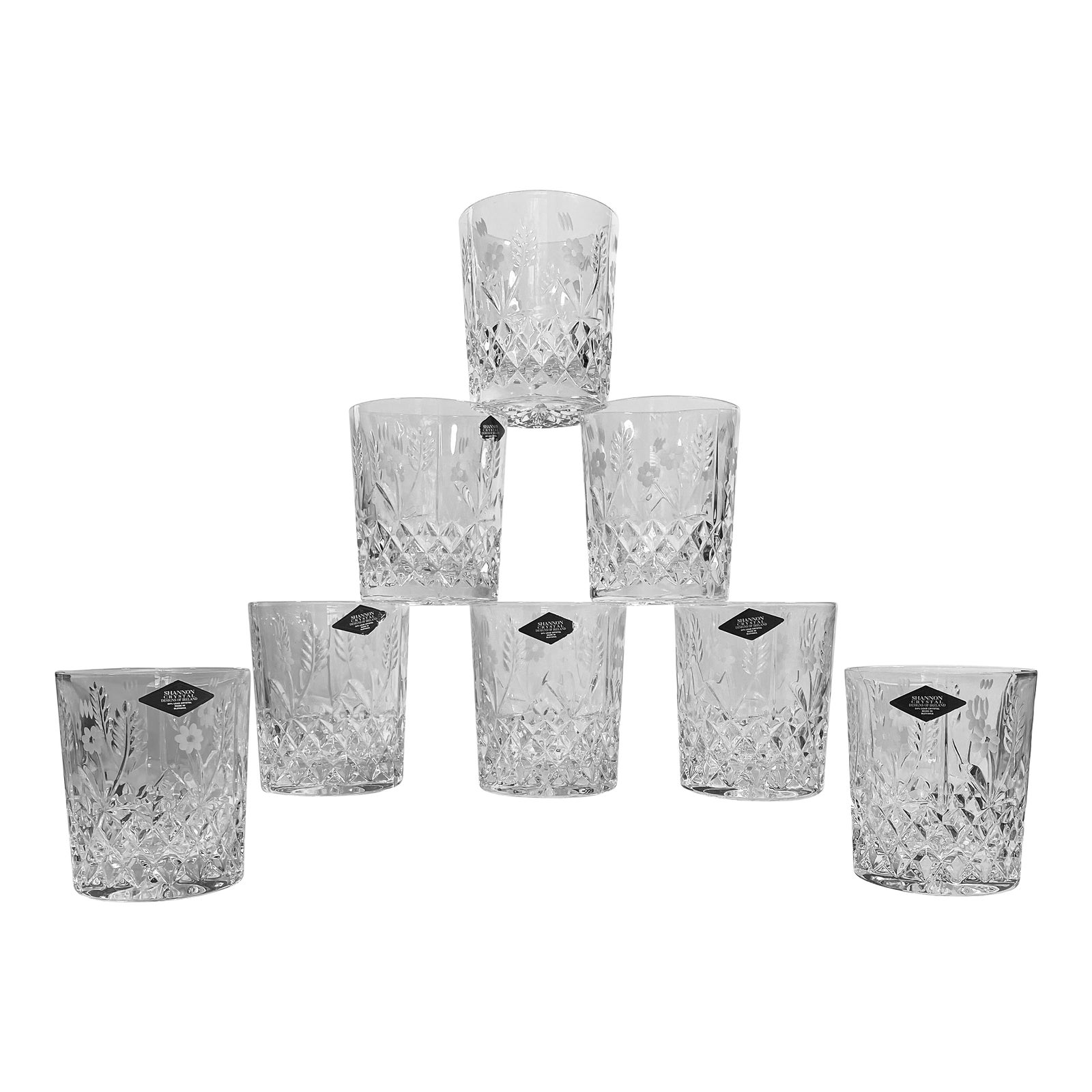 1950s Shannon Crystal Whisky Glasses Set of 8 Chairish