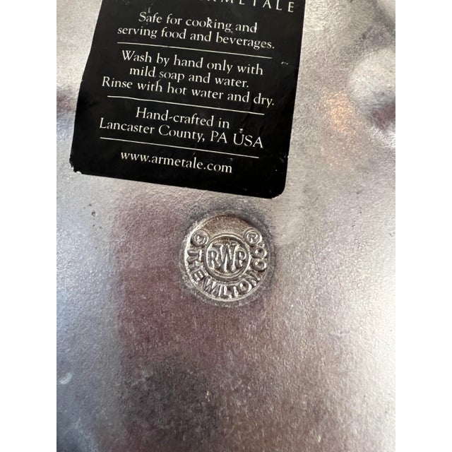 Silver 1970s Wilton Armetale Pineapple Serving Platter by Turtle and Crane - Palm Beach Regency Hospitality For Sale - Image 8 of 8