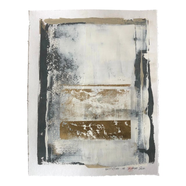 Fortissimo 102 One of a Kind Gold Leaf Painting For Sale
