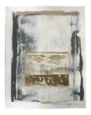 Fortissimo 102 One of a Kind Gold Leaf Painting
