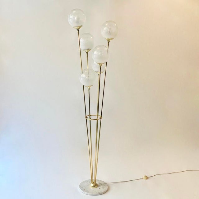 Alberello Floor Lamp in Brass and Glass from Stilnovo, Italy, 1960s For Sale - Image 13 of 13
