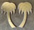 Vintage 1970’s Mid century modern pair of palm tree wall mirrors. Mirrors are mounted on 3/4” painted wood panels. They...