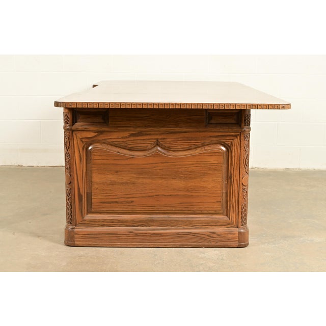 Romweber Viking Oak Executive Desk, Circa 1960s For Sale - Image 10 of 12