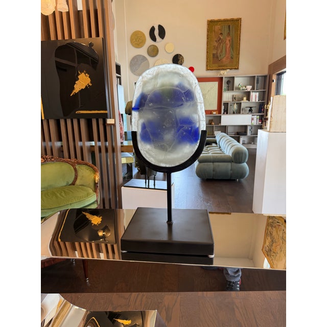 Brutalist 1960s Brutalist Italian Murano Glass Mask For Sale - Image 3 of 8