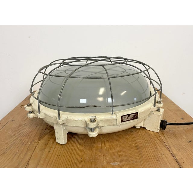 Industrial Industrial Cast Iron Wall or Ceiling Lamp, 1970s From Elektrosvit For Sale - Image 3 of 12