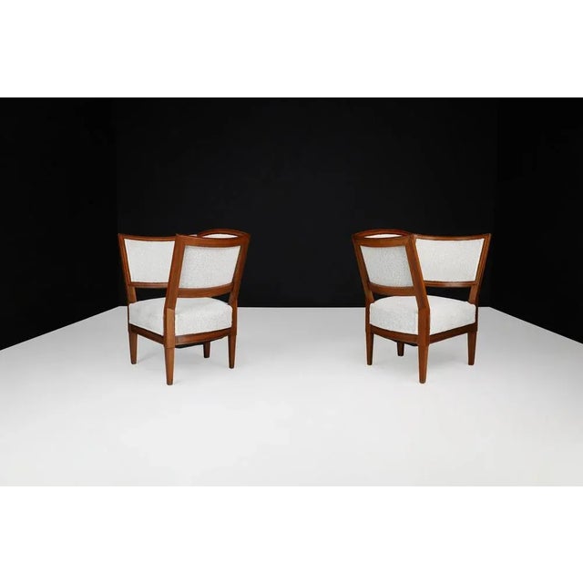 19th Century French Armchairs in New Bouclé Upholstery, 1850, Set of 2 For Sale - Image 6 of 9