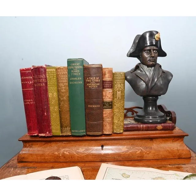 Victorian Davenport Desk in Burr Walnut, 1860s For Sale - Image 5 of 7