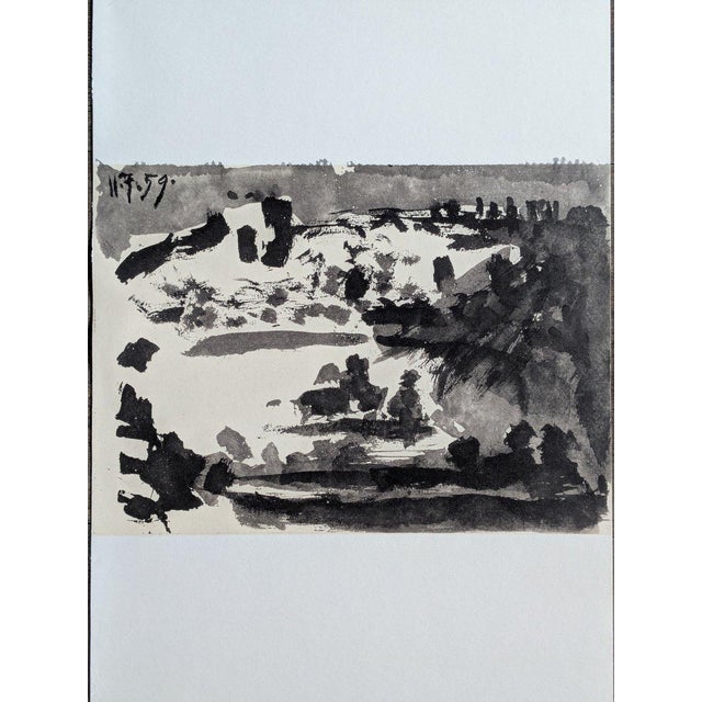 Pablo Picasso - Bull, Original double-sided lithograph after a drawing dated in the stone: 12.7.59 Extracted from Toros y...