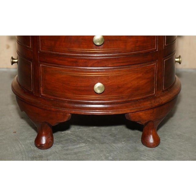 Antique Anglo-Indian Hardwood and Brass Sewing Table with Locking System For Sale - Image 9 of 18