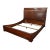 Henredon Leather Sleigh King Bed For Sale