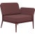 Cover burgundy left modular sofa by mowee dimensions: d83 x w80 x h81 cm (seat height 42 cm). Material: aluminium and...