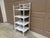 Wood 19th Century American Victorian White Painted Bamboo Four-Tier Étagère For Sale - Image 7 of 14
