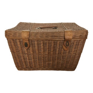 Vintage Basket Trunk With Handles For Sale