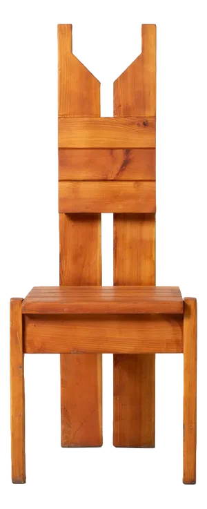 Vintage Brutalist Dining Chair in Pine, Czechoslovakia, 1970s