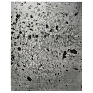 Contemporary Smoky Leopard Rug in Black and Grey by Doris Leslie Blau For Sale