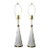 Pair of White Conical Metal Table Lamps For Sale