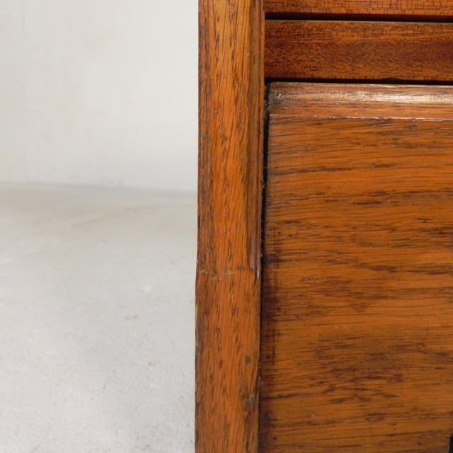 Oak Roller Shutter Cabinet with Shutter, 1930s For Sale - Image 17 of 18