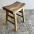 Mid 20th Century Vintage Antique Elmwood Stool With Curved Seat For Sale - Image 5 of 8