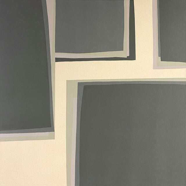 Holland Geibe l "Do You Remember That Time?" Contemporary Geometric Abstract Hard-Edge Painting, 2022 For Sale