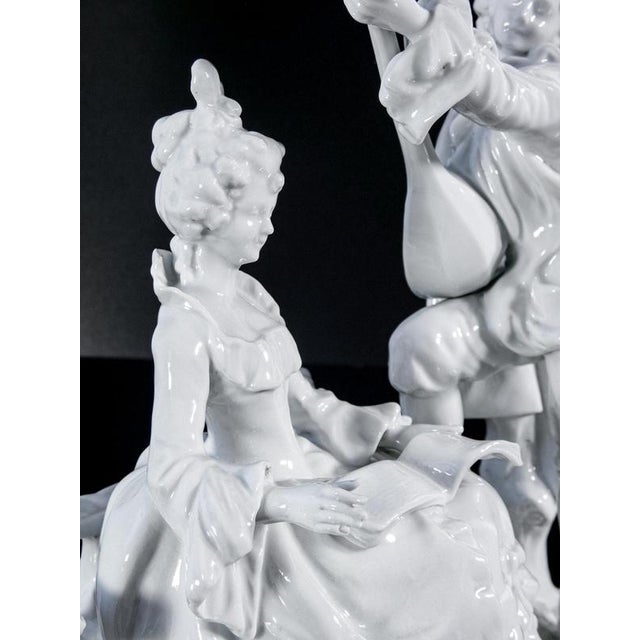 Porcelain Musician Sculpture from Capodimonte For Sale - Image 4 of 18