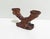 1970s Vintage German Brutalist Hand Carved Wooden Candle Holder - Set of 3 For Sale - Image 5 of 12