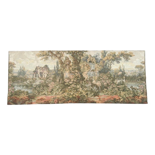 Vintage Aubusson Style Jacquard Tapestry, 1980s For Sale