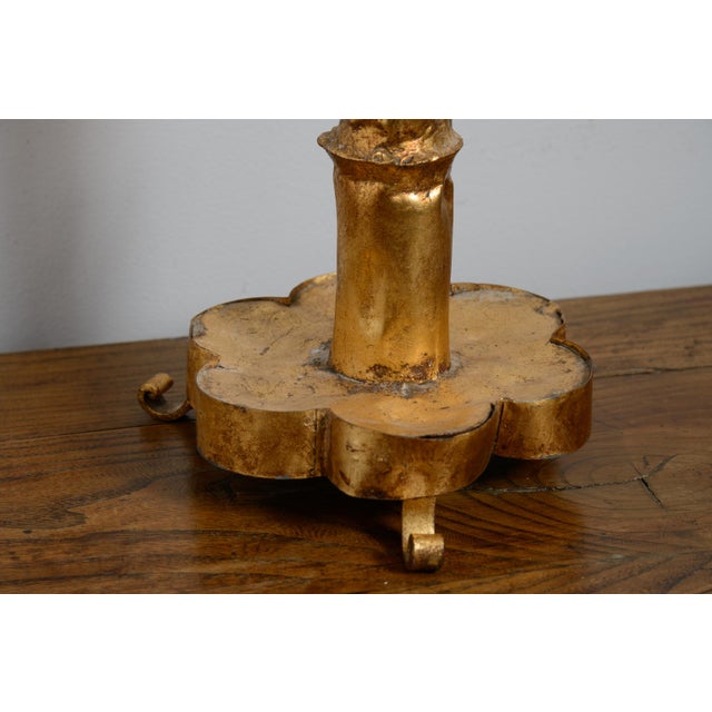 Palm Frond Lamp Gilt-Metal Attributed to Maison Jansen For Sale - Image 13 of 13