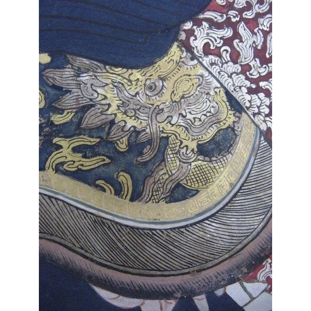 Early 19th Century Chinese Ancestor Portrait Painting, Framed For Sale - Image 4 of 10