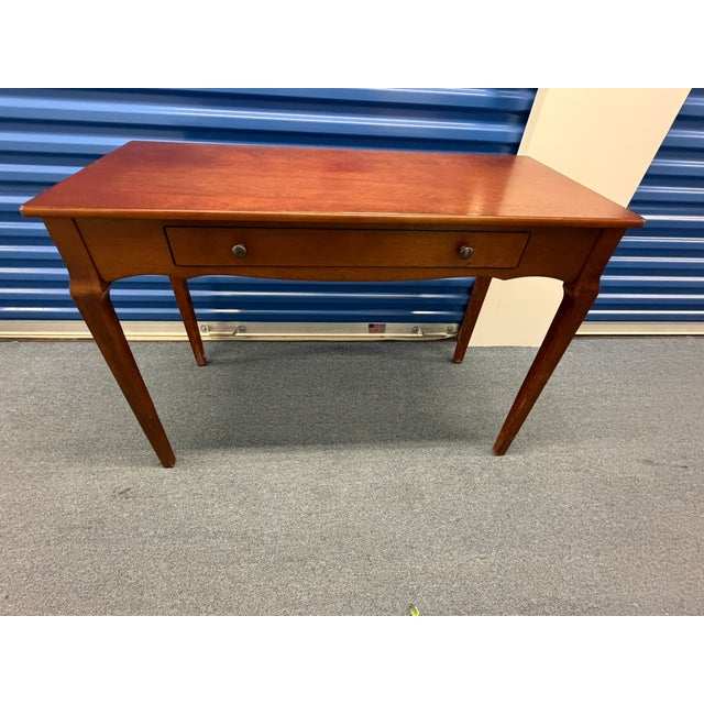 1950s Vintage Solid Wood Writing Desk , Console or Side Table For Sale - Image 5 of 10