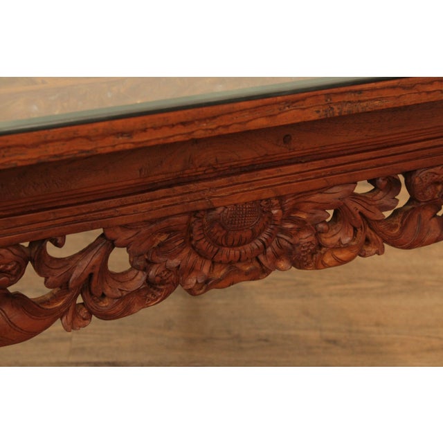 Vintage High Chinese Lotus Flower Coffee Table For Sale In Philadelphia - Image 6 of 13