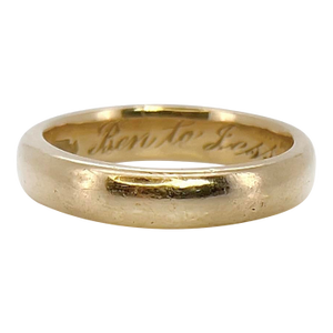Antique 14k Yellow Gold Band, Ben to Jessie Dec. 22-14, Size 6.5