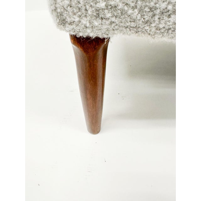 Textile 1960s Grey Parker Knoll Wing Armchair For Sale - Image 7 of 7