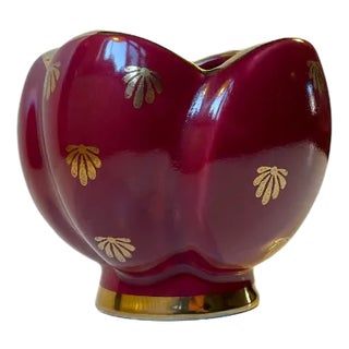 Swedish Modern Red Ruby Vase by Arthur Percy for Upsala Ekeby, 1950s For Sale