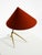 Large Mid-Century Modern Tripod Brass Table Lamp with Fabric Shade from Kalmar, 1950s For Sale - Image 9 of 18