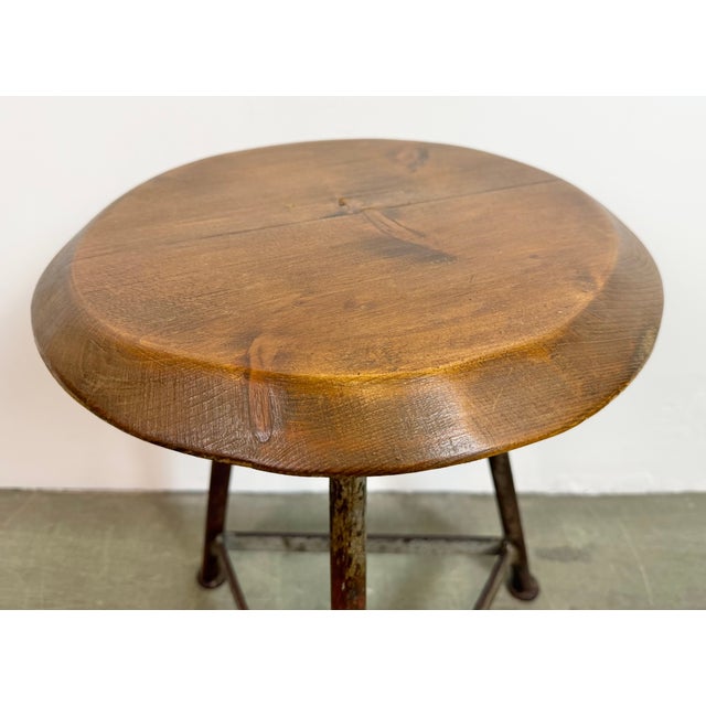 1960s Industrial Grey Workshop Stool, 1960s For Sale - Image 5 of 18