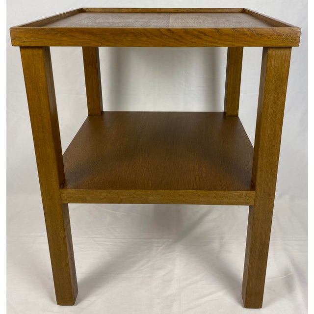 Pair of Mid Century Oak End Tables attributed to Edward Wormley, Pair of Edward Wormley for Dunbar Style Mid-Century Oak...