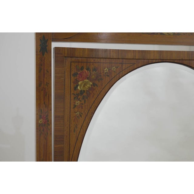 Wood Satinwood Cheval Mirror from Maple and Co., 1890 For Sale - Image 7 of 10