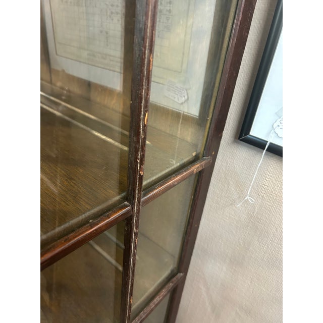 Mission Style Vintage Display Cabinet For Sale In Philadelphia - Image 6 of 11