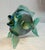 Glass Vintage Hand Blown David Tate Studio Glass Iridescent Green Gold Fish Sculpture For Sale - Image 7 of 15